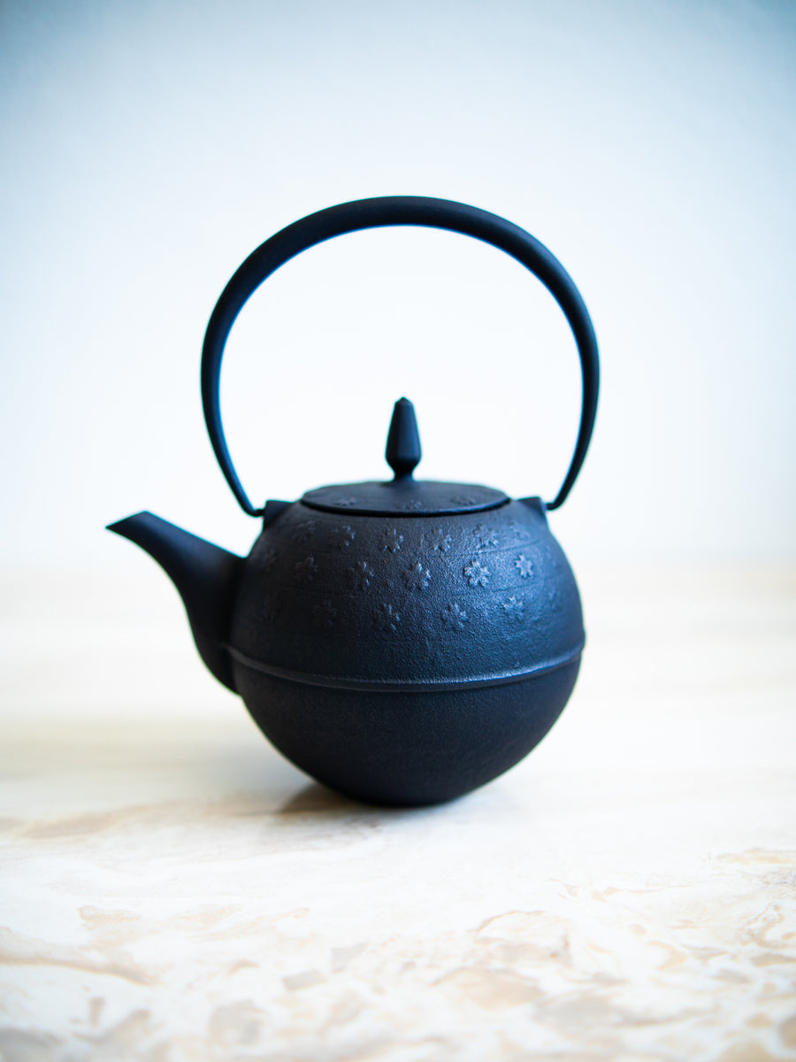 Nanbu Tetsu Kyusu Japanese Cast Iron Teapot CHERRY BLOSSOM SUMI