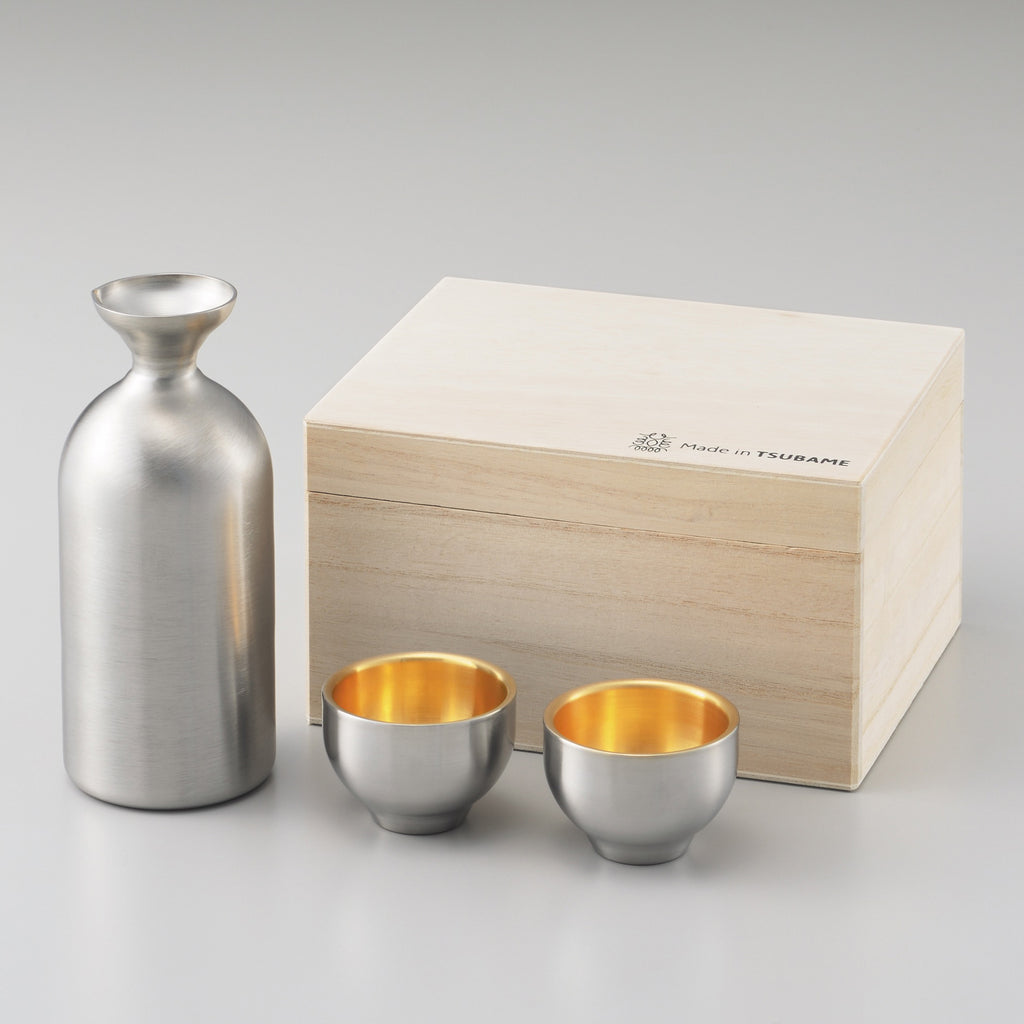 Sake Container Metal Sake Set – SAKE.treat | Premium Made in Japan Sake Sets, Donabe and Tea ...