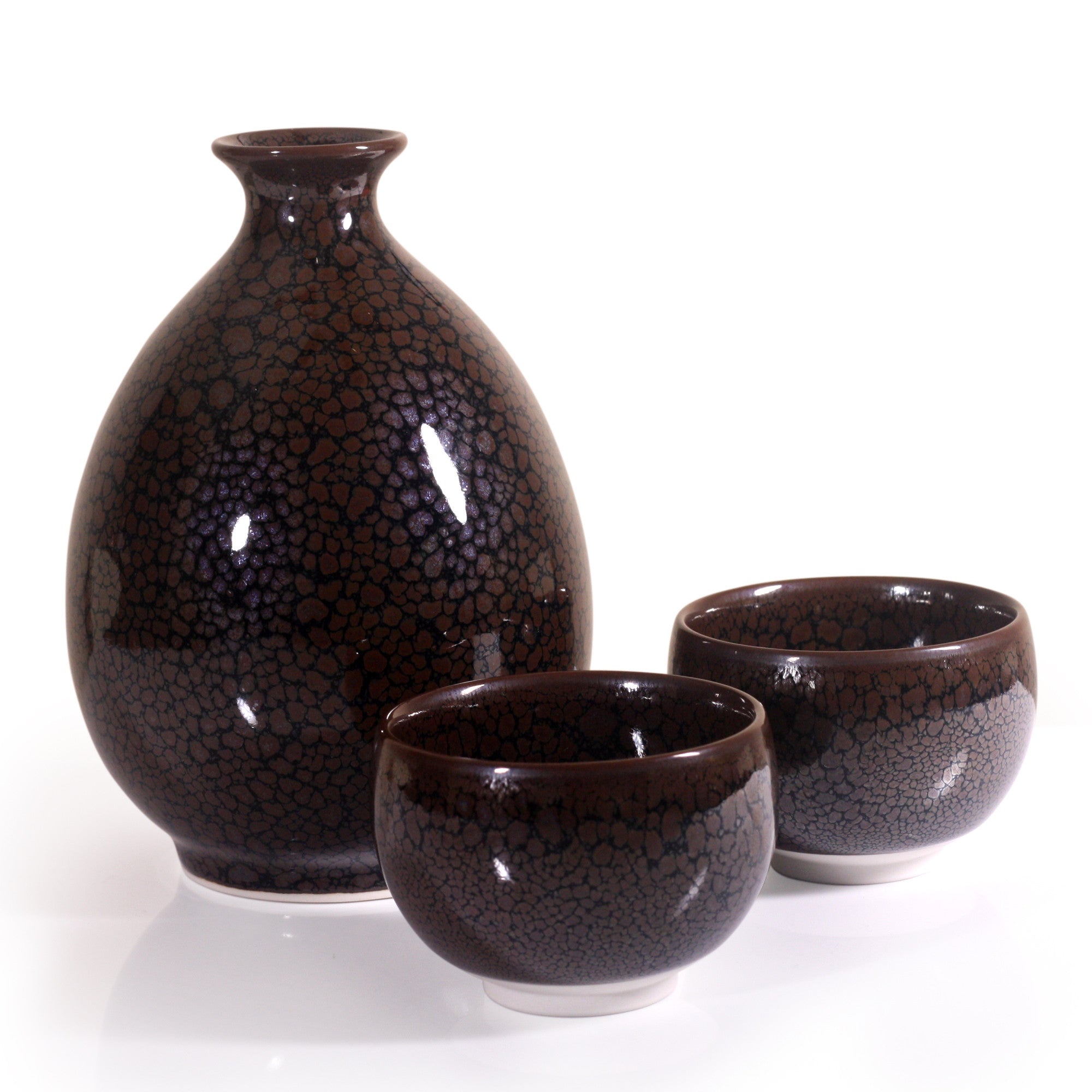 Yuteki Tenmoku Masterpiece Sake Set by Shinemon Kiln – SAKE.treat