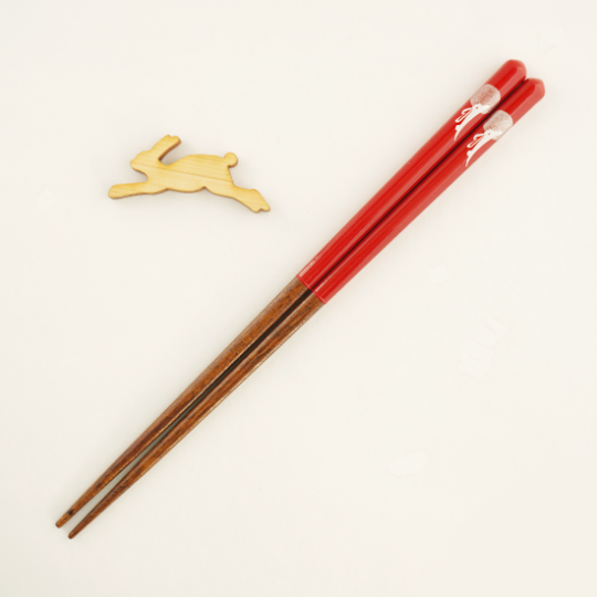 Happy White Rabbit Chopsticks Medium - Japanese Hand Crafted Chopstick ...